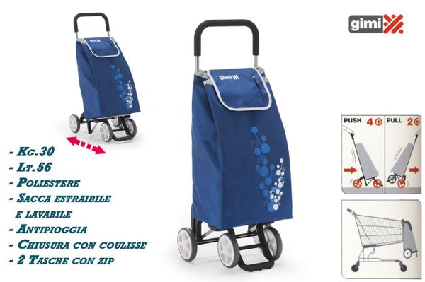 CARRELLO SPESA TWIN BLU – SHOPPING WORLD