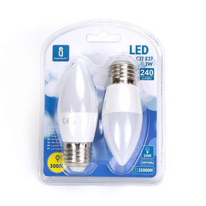 LED A5 C37 E27 3W 3000K/DOUBLE(3W,E27,3000K)