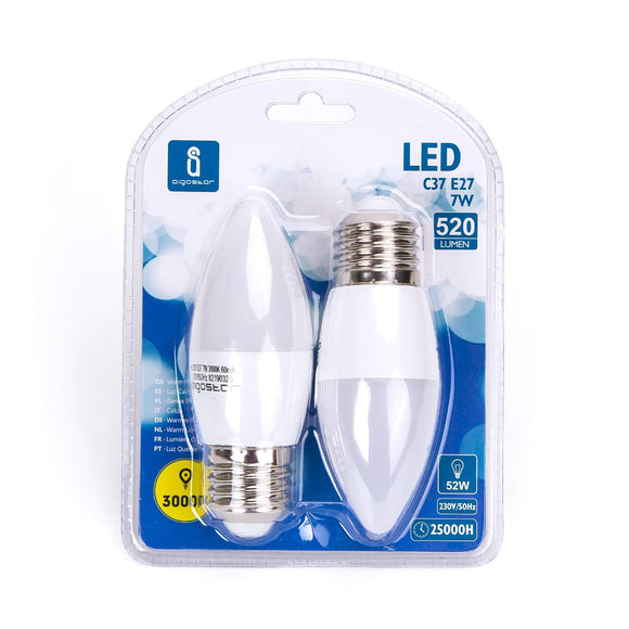 LED A5 C37 E27 7W 3000K/DOUBLE(7W,E27,3000K)