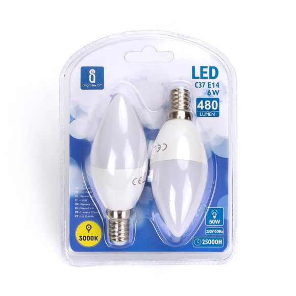 LED A5 C37 E14 6W 3000K/DOUBLE(6W,E14,3000K)